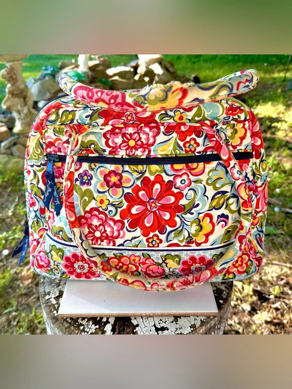 Vera Bradley Colorful Floral Quilted Cosmetic Bag